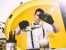 citroen mobiele bar citroenvormig cocktail en mocktail